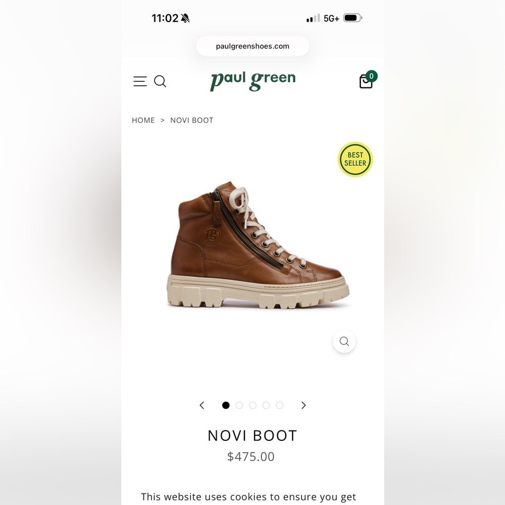 Paul Green Tan Leather High-Top Boots